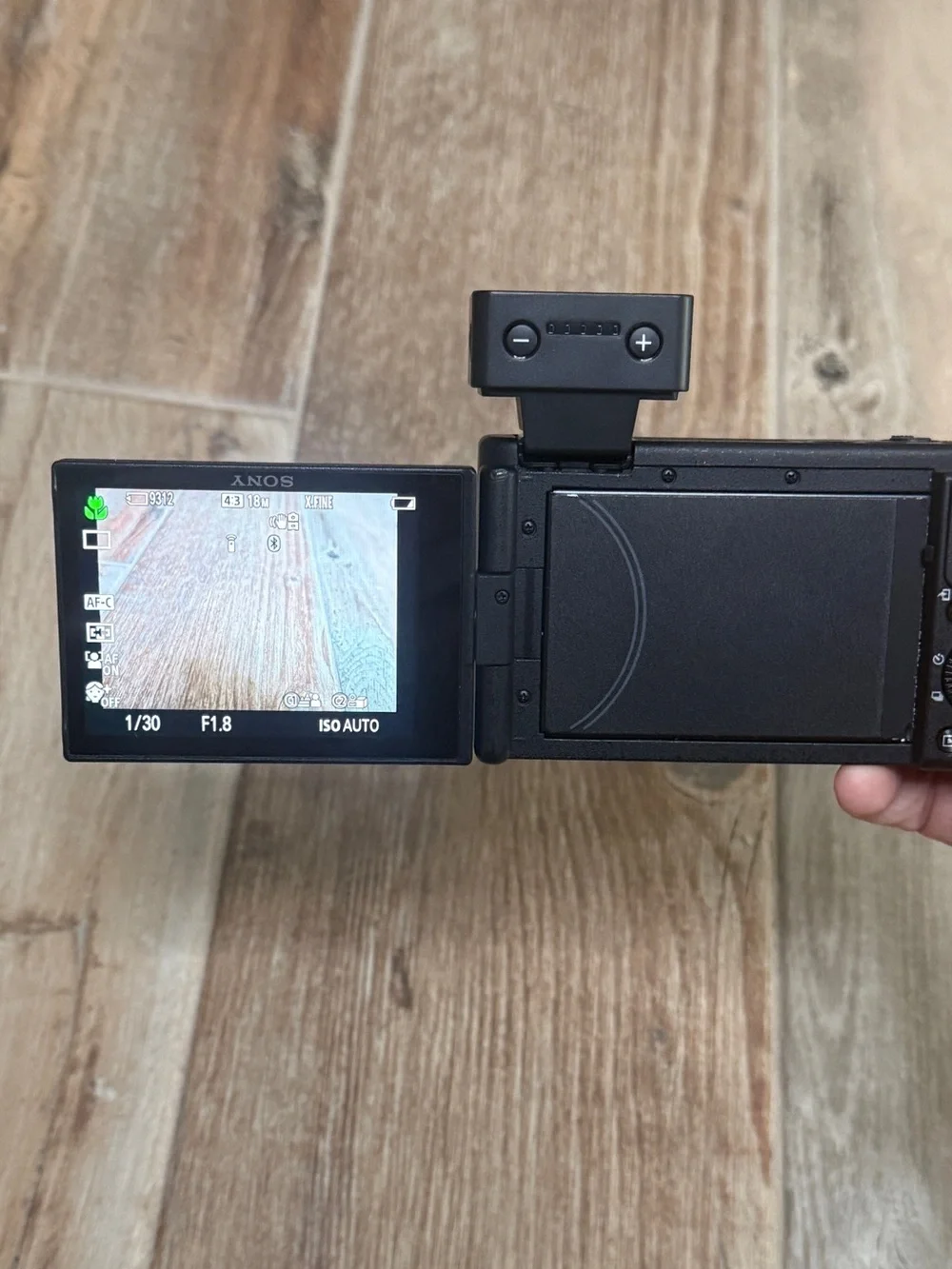 Sony ZV-1 camera with flash